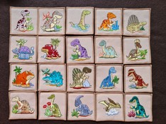 Vyšívané pexeso - Dinosauři MAXI